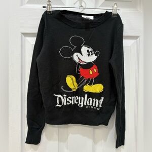 Kids Unisex Black Disneyland Resort Mickey Mouse Sweater Size M